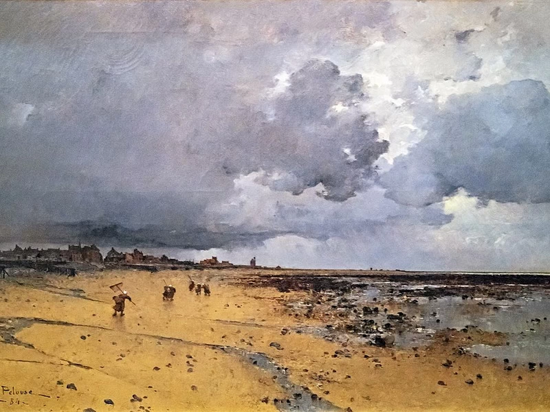 1838-Léon Germain Pelouse - Grandcamp con la bassa marea